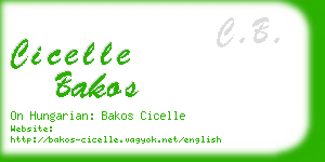 cicelle bakos business card